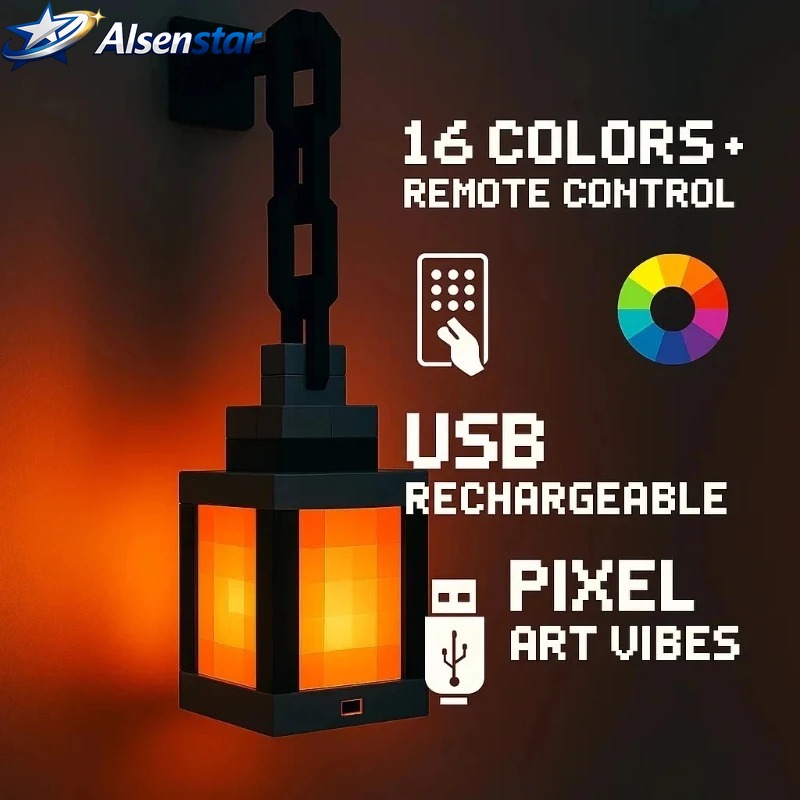 Lighting World Decor - Pendant Lamp Pixel Style Wall Night