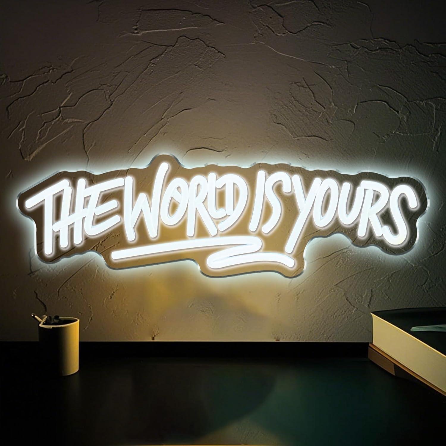 Lighting World Decor - The World is Yours Neon Sign