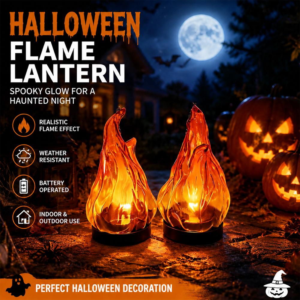 Garden Lighting Decor - Solar Flame Hanging Lantern Light IP65