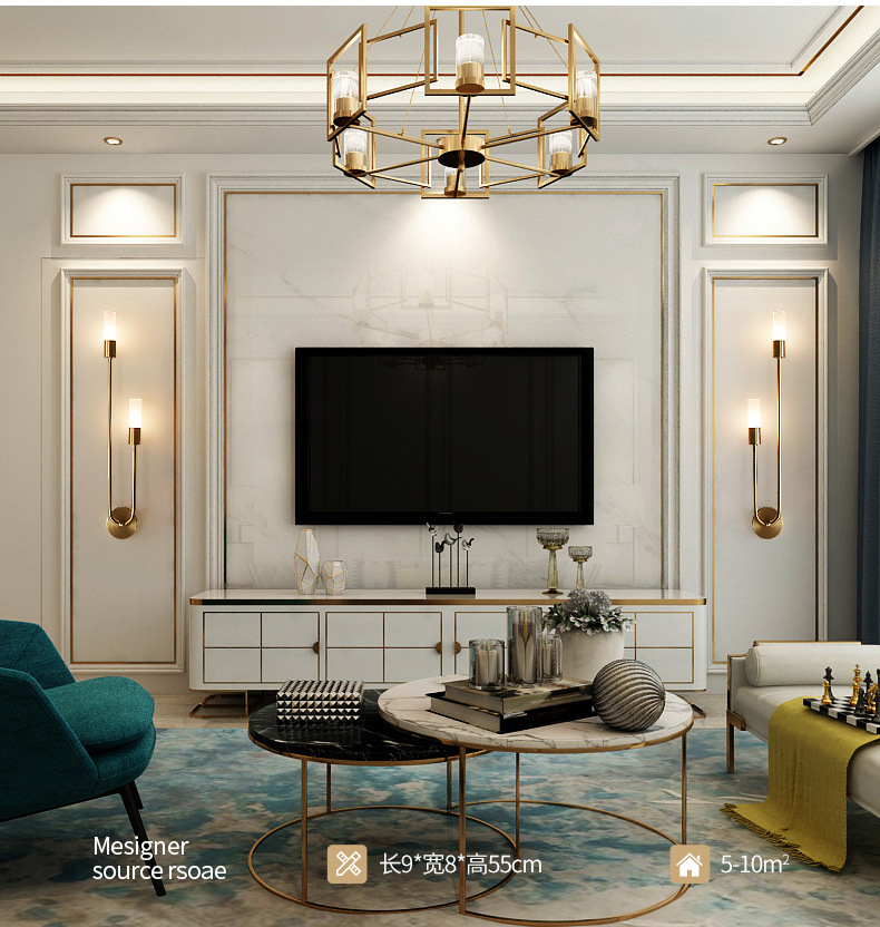 Retro Background Living Room A - Lighting Decoration In Bedroom 评论和价格