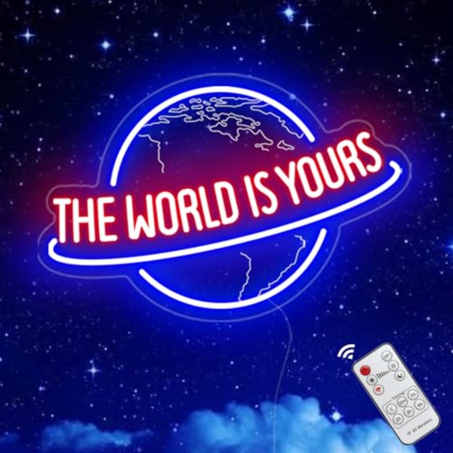 The World Is Yours Neon Sign,  - Lighting World Decor 评论和价格