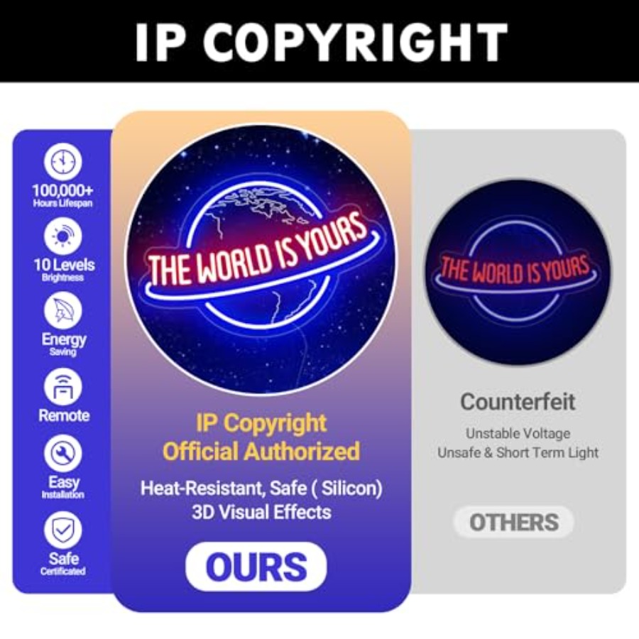 The World Is Yours Neon Sign,  - Lighting World Decor 评论和价格