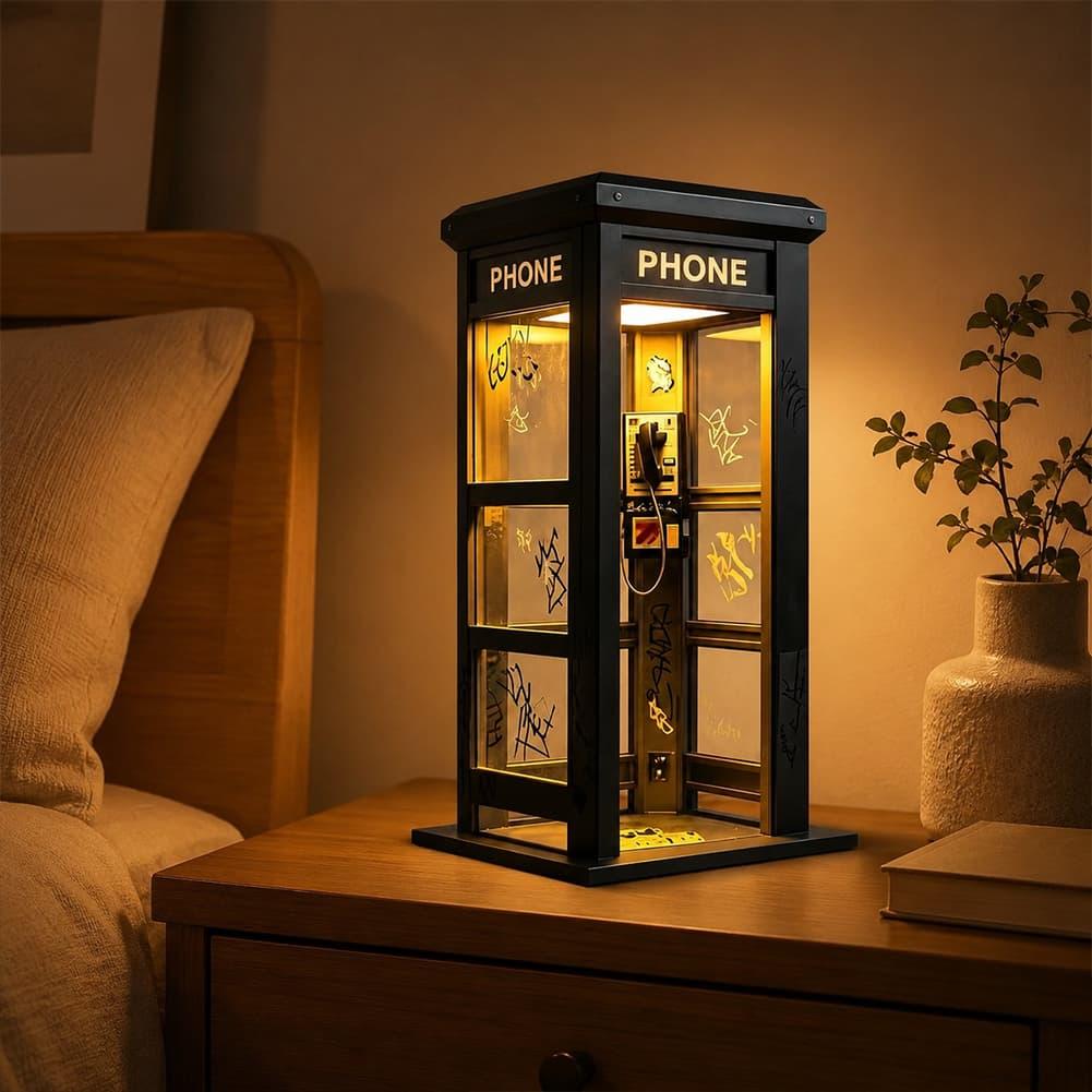 Retro Graffiti Phone Booth Tab - Lighting Decoration In Bedroom 评论和价格