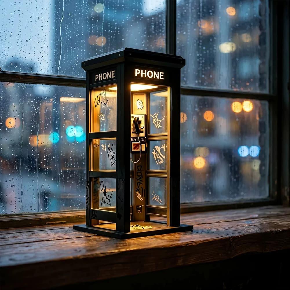 Retro Graffiti Phone Booth Tab - Lighting Decoration In Bedroom 评论和价格