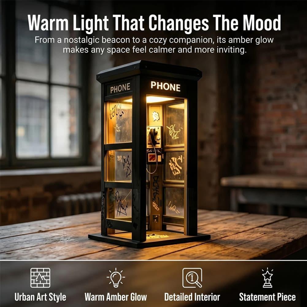 Retro Graffiti Phone Booth Tab - Lighting Decoration In Bedroom 评论和价格