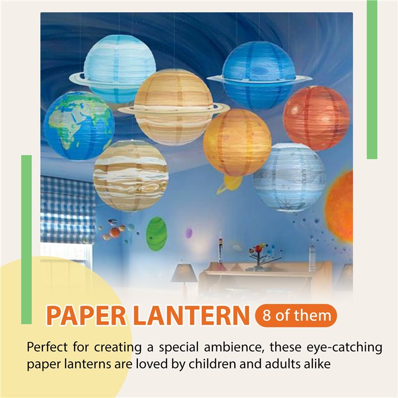 A93Z 8Pcs Space Paper Lanterns - Lantern Paper Solar 评论和价格