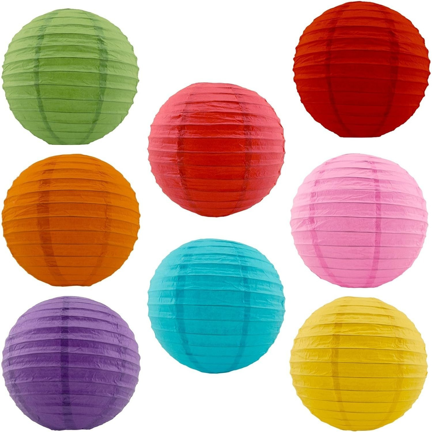 Paper Lanterns (8-Inch (20 cm) - Lantern Paper Solar 评论和价格