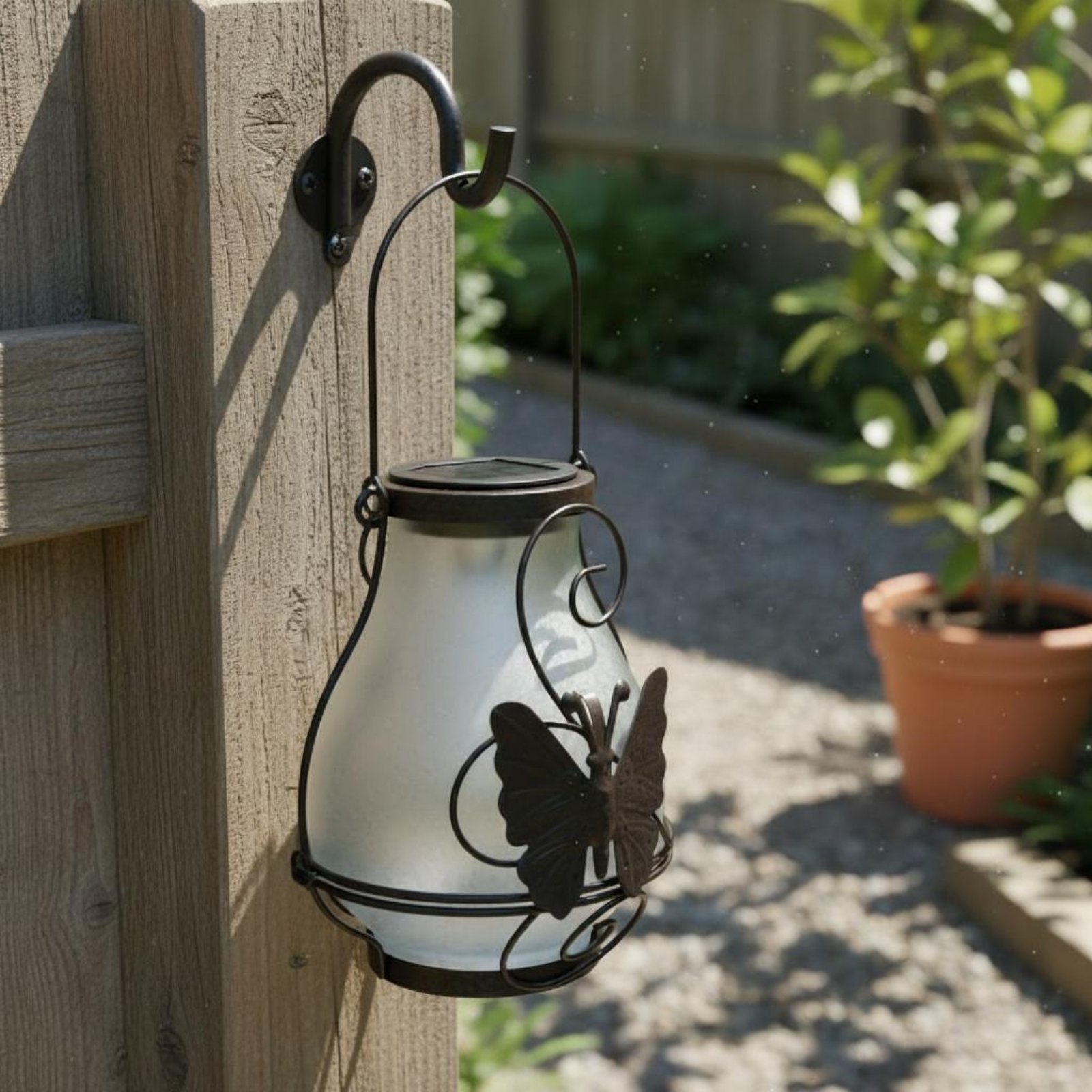 Solar Butterfly Lantern Waterp - Garden Lighting Decor 评论和价格