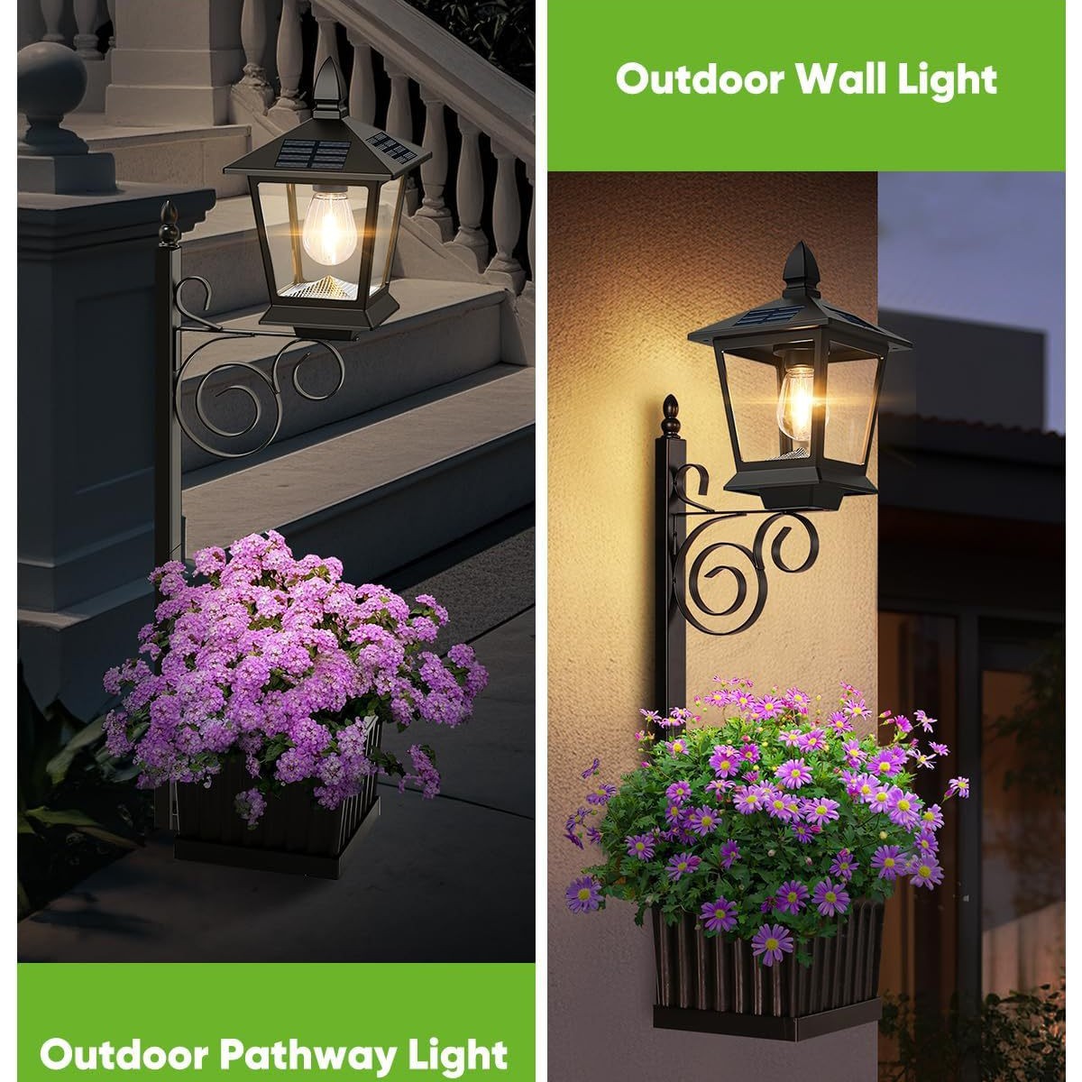 2 in 1 Solar Planter Lamp Wate - Garden Lighting Decor 评论和价格