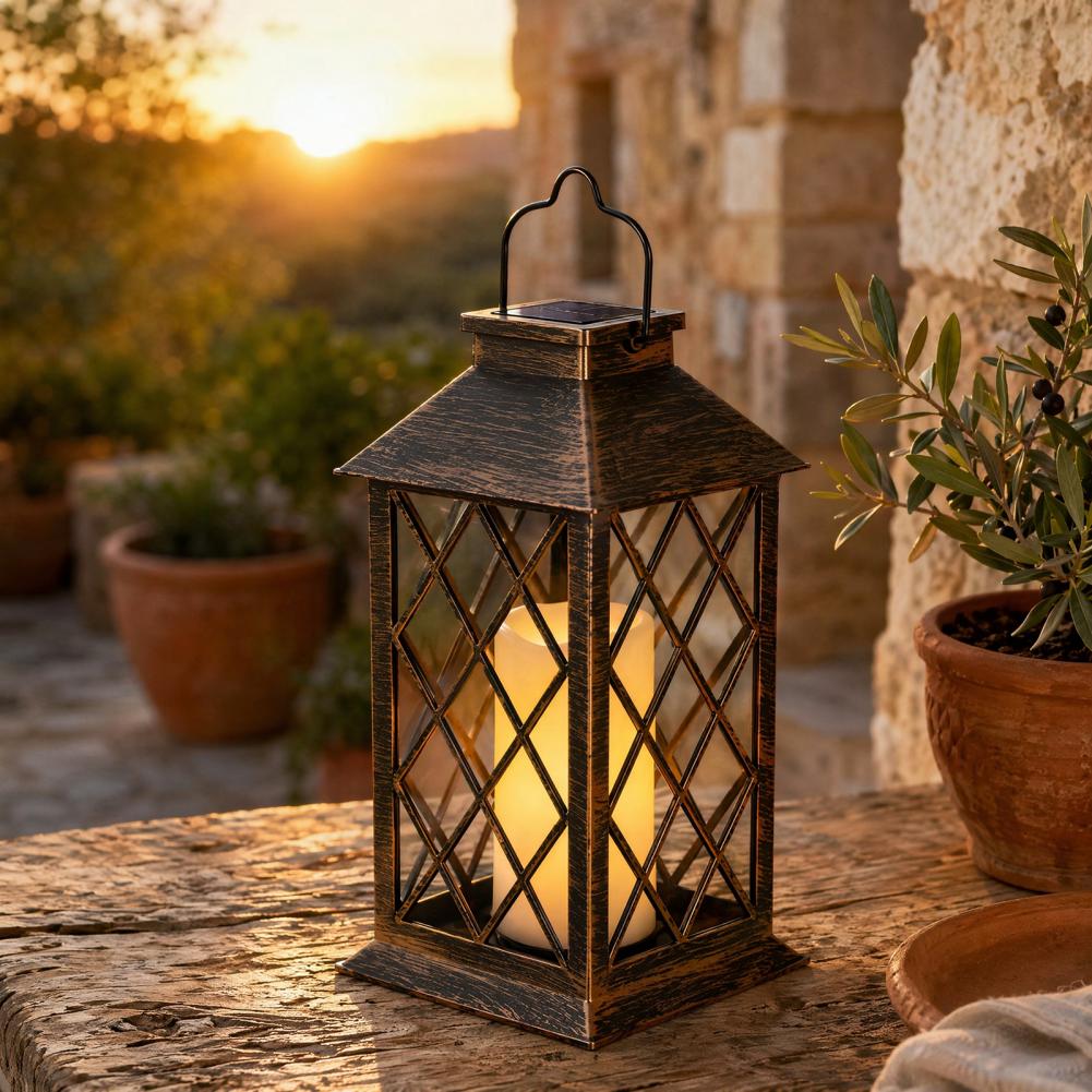 Retro Solar Lantern, Outdoor S - Garden Lighting Decor 评论和价格