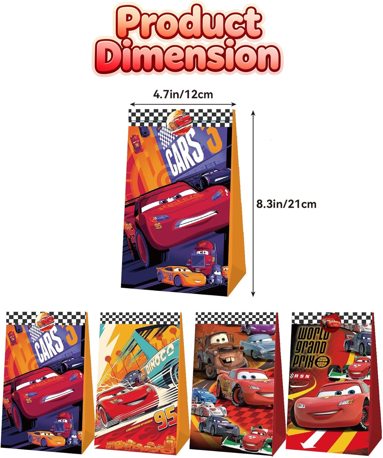 Cute Cars Party Favor Gift Bag - Lighting Mcqueen Decor 评论和价格