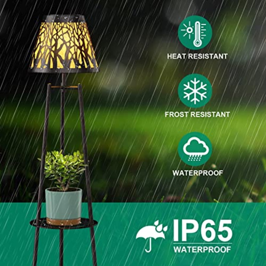 2 Pack Outdoor Solar Floor Lam - Garden Lighting Decor 评论和价格