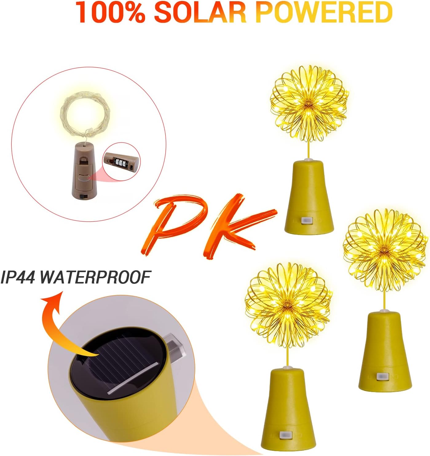 10/20LEDs Solar Wine Bottle St - Lantern Paper Solar 评论和价格