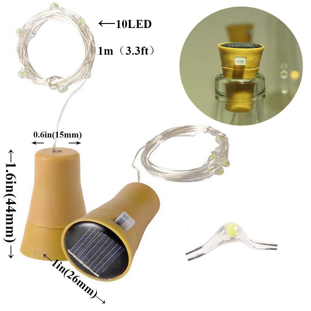 10/20LEDs Solar Wine Bottle St - Lantern Paper Solar 评论和价格