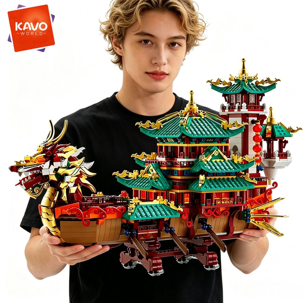 KAVOWORLD 2453pcs Dragon Boat  - Lantern Paper Solar 评论和价格