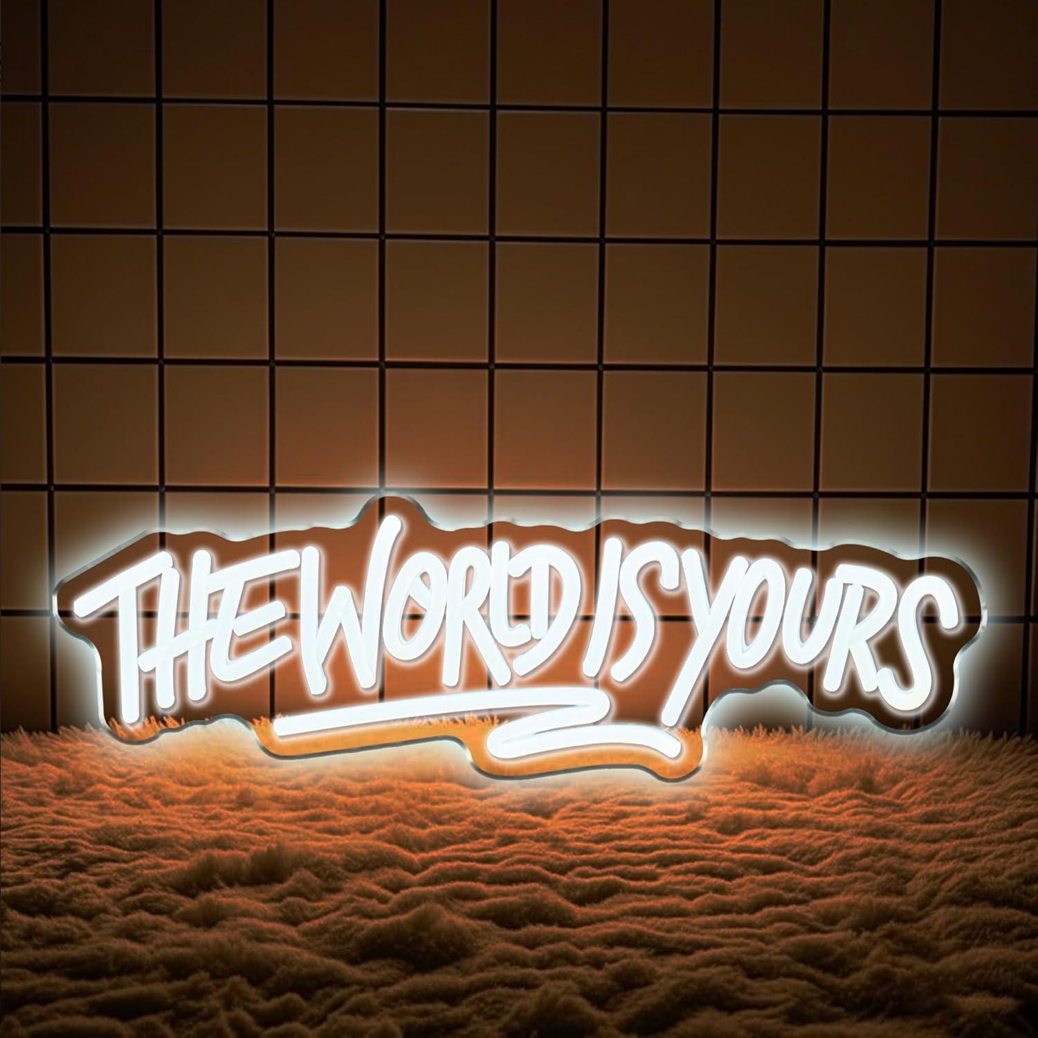 The World is Yours Neon Sign U - Lighting World Decor 评论和价格