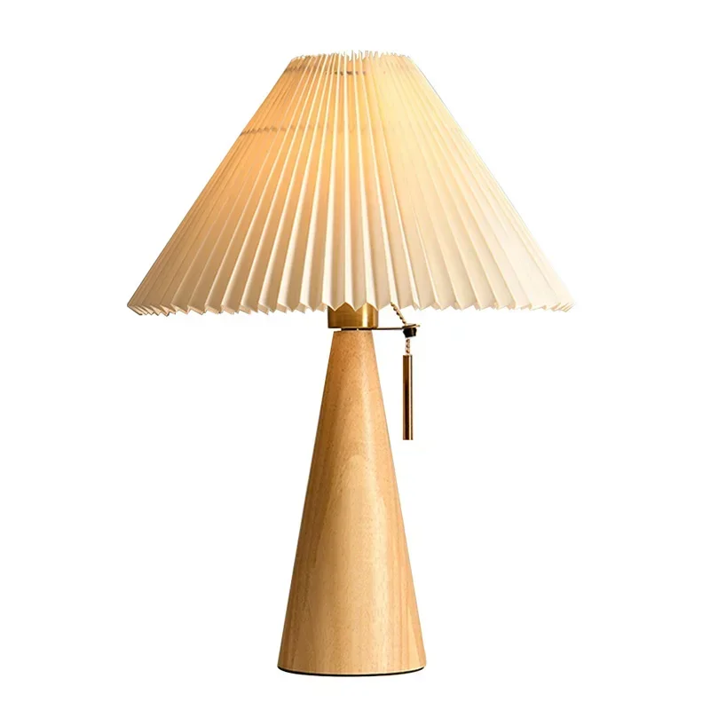 Retro Pleated Table Lamp Nordi - Lighting Decoration In Bedroom 评论和价格