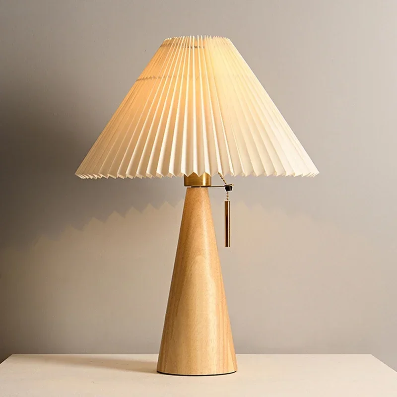 Retro Pleated Table Lamp Nordi - Lighting Decoration In Bedroom 评论和价格