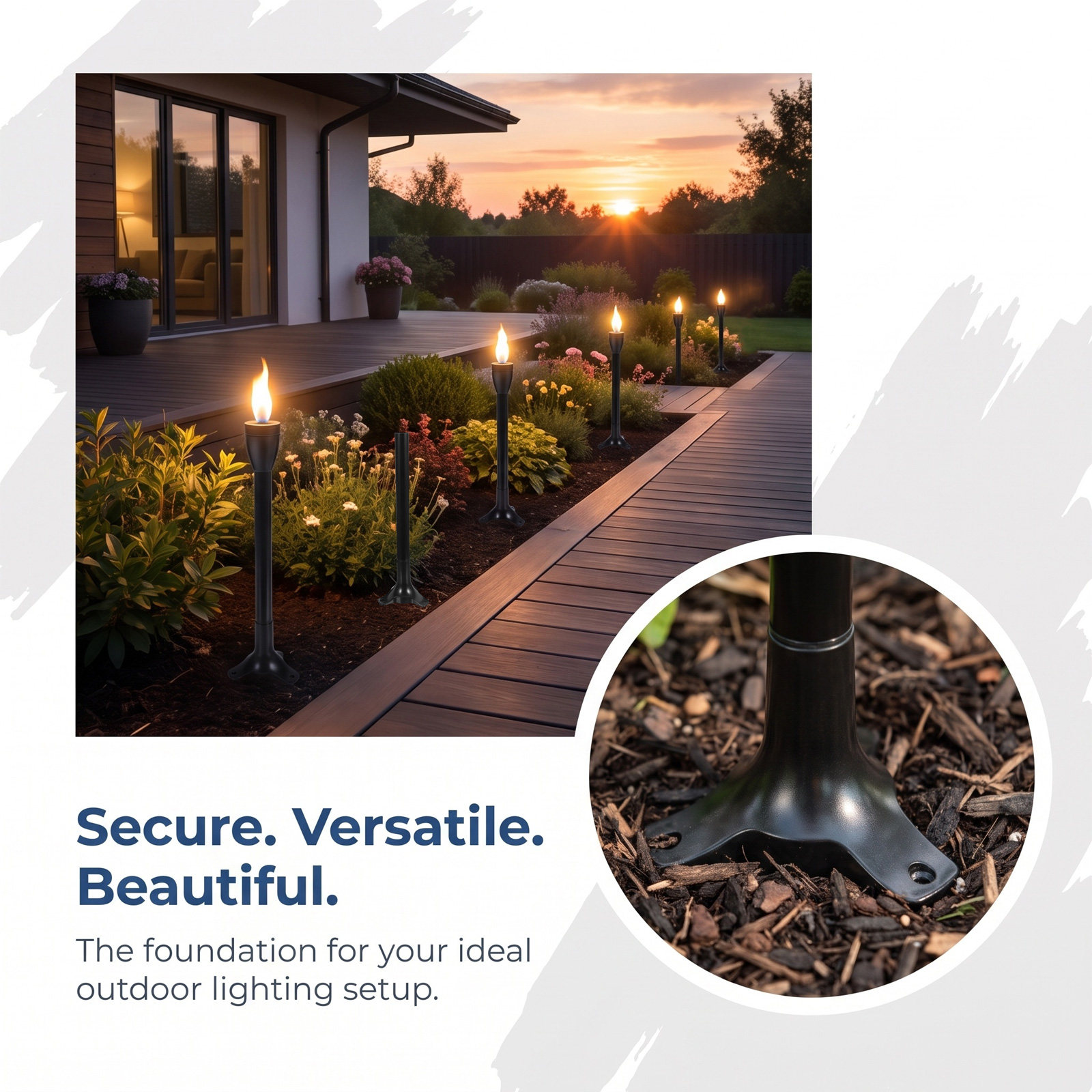 6Set Garden Torch Stake Replac - Garden Lighting Decor 评论和价格